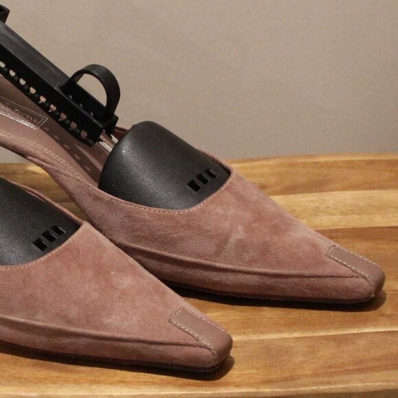 Nordstrom Dusty Rose Suede Kitten Heel Mule - Sz 9M - Picture 1 of 5